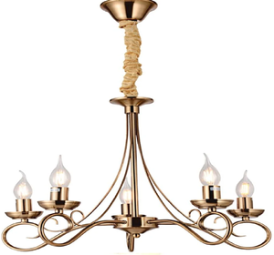 Lustre de plafond vintage en cuivre orné avec des abat-jour en forme de tulipe givrés, disponible à prix de gros. - Product Image 5