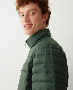 Chaqueta Bomber Acolchada Personalizada de Alta Calidad para Hombre, Chaqueta de Lona Acolchada, Transpirable, Impermeable, con Decoración Bordada y Bolsillo - Product Image 2