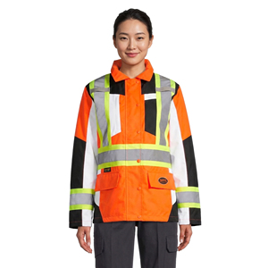 High Visibility Reflective Winter <b>Jacket</b> Workwear Letterman Safety Construction Wear <b>Jackets</b> Ladies - Product Image 1