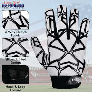 Guantes de Fútbol Americano Ligeros para Exteriores, Personalizados con Agarre Adhesivo de Telaraña, Transpirables, con Logotipo OEM, para Adultos - Product Image 4