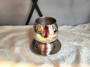 Gobelet élégant en cuivre martelé, en verre et cuivre pur, idéal pour l'eau, le service des invités et la consommation à la maison. - Product Image 5