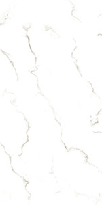 Carreaux de sol en porcelaine effet marbre blanc minimaliste 600x1200mm finition mate pour utilisation intérieure dans le salon - Product Image 3
