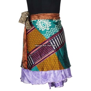 Wholesale Short Mini Skirt Indian Women <b>Wrap</b> Mini Skirts Vintage Silk Bohemian Hippie <b>Beach</b> Magic Short Dress Summer Mini Skirts - Product Image 4