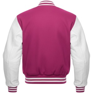 Blouson universitaire unisexe personnalisé, chaud, pour l'automne, style baseball, manches en polyester, broderie frontale, streetwear pour lycée - Product Image 3