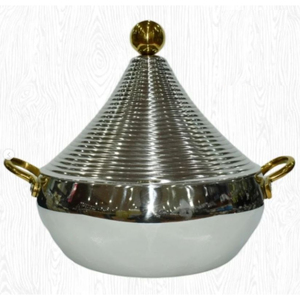 Wholesale Antique Finished Stainless Steel Hot <b>Pot</b> <b>Set</b> Luxury Arabic Design Insulated Casserole Food Warmer Serving Dish - Product Image 5