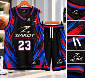 Vente en gros directe ZIAKOT INDUSTRY Maillot de basket-ball authentique rétro personnalisé noir or-blanc - Product Image 3