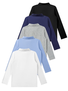 T-shirt pour enfants unisexe à col rond et manches longues en jersey de coton, uniforme scolaire, collection Bangladesh BD BSCI imprimé 3D - Product Image 2