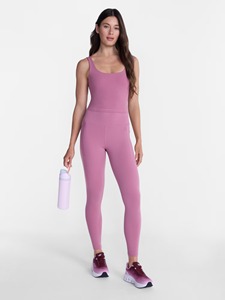 High Waist Solid Pink <b>Leggings</b> Full Length Stretch Breathable Sporty Knitted With Pockets All Seasons Women's Workout Pants - Product Image 2