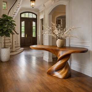 Luxali Unique Design Handmade Solid Wood Modern <b>Console</b> <b>Table</b> Apartment Luxury Living Room New Home Decoration Drif03 Model - Product Image 4
