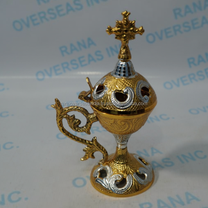 Quemador de Incienso de Latón Premium, Incensario Religioso Vintage, Porta Incienso Decorativo de Metal para Iglesia, Altar, Hogar, Espacio de Meditación - Product Image 4