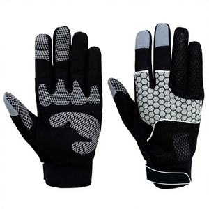 Guanti da Lavoro Multiuso ISONZ Personalizzabili in Pelle Sintetica Nera con Logo, Guanti da Meccanico Anti-Impatto Livello 2 - Product Image 1