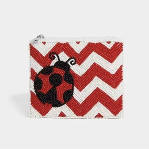 Vintage-style beaded embroidery coin pouch for daily use Full Handmade Beaded Coin Purse Accept Custom Design Bead - Product Image 3
