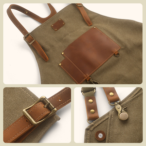 ผ้ากันเปื้อนเชฟหนังทวิลล์ ซักได้ สวยงามและใช้งานได้จริง เหมาะสำหรับร้านอาหารและบาร์ ใช้ได้ทั้งชายและหญิง - Product Image 4