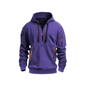 Sudadera con Capucha Personalizada para Hombre, Estilo Urbano, con Bolsillos con Cremallera, Felpa de Algodón Premium de 360g, Secado Rápido, Resistente al Viento y Ecológica - Product Image 3