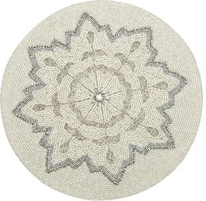<b>Placemats</b> for Dining Table Luxury Decent Look Rose Flower Design Embroidered <b>Glass</b> Beads <b>Placemats</b> Wholesale Price Seller - Product Image 5