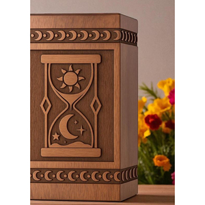 Standard Size Wooden Urn for Adult <b>Memorial</b> Wooden Ashes Urn with Fine Craftsmanship by AYAANS - Product Image 5