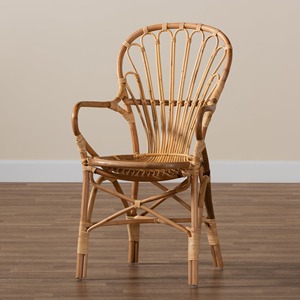 <b>Brown</b> rattan <b>chairs</b> weaving backrest <b>chair</b> eco friendly <b>dining</b> area living room statement furniture - Product Image 5