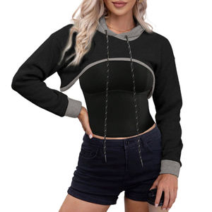 เสื้อฮู้ดครอปท็อปผู้หญิงน้ำหนักเบา ผ้าฝ้ายเฟรนช์เทอร์รี่ แบบสั่งทำ OEM เสื้อพูลโอเวอร์ครอปพรีเมียม สำหรับแฟชั่น - Product Image 5