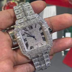 Fournisseur professionnel de montres en alliage avec diamant cultivé en laboratoire, carré 40 mm, pour hommes et cadeaux, prix d'usine, provenance Inde, style antique - Product Image 1