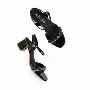 Sandalia de tacón formal negra FR5374 - Product Image 1