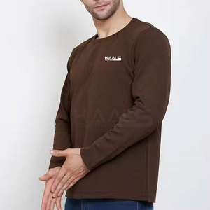 เสื้อยืดแขนยาวคอวี ผ้าฝ้ายถัก 100% สำหรับผู้ชาย ระบายอากาศได้ดี เป็นมิตรกับสิ่งแวดล้อม เนื้อผ้านุ่มสบาย เหมาะสำหรับทุกฤดูกาล - Product Image 4