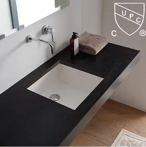 Di alta qualità forma rettangolare bagno rettangolare sotto il bancone di lusso lavabo profondo lavabo in ceramica UPC bagno lavandini