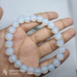 Opalite <b>Bracelet</b> Polished Bead Crystal <b>Bracelet</b> Synthetic Opal Stone Stretch <b>Bracelet</b> Fashion Jewelry Gift - Product Image 2
