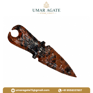 Couteau artisanal portable de qualité supérieure en obsidienne acajou, outil spirituel, cadeau - Product Image 2