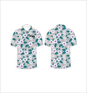 เสื้อโปโลพิมพ์ลายดอกไม้แบบกำหนดเอง แขนสั้น สวมใส่สบาย เหมาะสำหรับกอล์ฟ เทนนิส ชุดทีมฤดูร้อน - Product Image 1