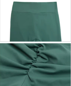 Leggings de cintura alta, estilo nuevo, largos, lisos, con fruncido en el trasero, cintura elástica, elásticos en cuatro direcciones, sin costuras, de Run Apparel - Product Image 2