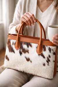 Sac fourre-tout en cuir véritable fait main avec broderie couleur unie et fermeture éclair, sac à bandoulière pour femme en cuir de vachette véritable LHTB-0007 - Product Image 6