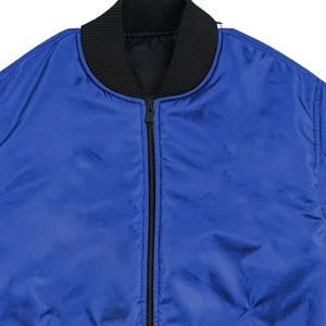 Veste en cuir bleu Zeta personnalisée pour homme, col montant, respirante, séchage rapide, vente en gros, fabricants, distributeurs, disponibilité - Product Image 3