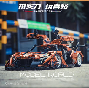 1:14 DIY ชุดตัวต่อรถแข่งซูเปอร์สปอร์ต รุ่นเทคนิคซิตี้ ของเล่นตัวต่อ MOC ของขวัญวันเกิด ชุด 1100 ชิ้น - Product Image 3