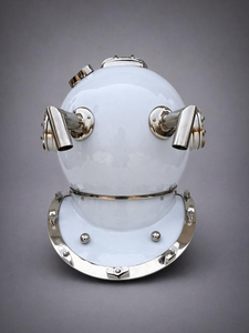 Casco de Buceo Vintage de Metal Blanco, Réplica Decorativa de Casco de Buzo Náutico, Decoración Marina para Mesa, Decoración del Hogar, Venta al por Mayor - Product Image 3