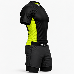 Nuevo Conjunto de Rashguard y Pantalones Cortos de Compresión para Hombre Adulto, Transpirable, para BJJ, MMA, Gimnasio, Entrenamiento, Fitness y Deportes - Product Image 3