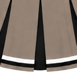Falda Plisada Color Taupe para Animadoras, Mujeres y Niñas, Uniforme Deportivo para Equipo Atlético, Baile, Práctica, Entrenamiento, Competencia - Product Image 5
