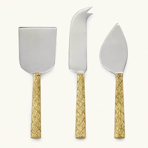 Shining Blue Resin Handle <b>Cheese</b> <b>Set</b> Stainless Steel Mirror Polished <b>Cheese</b> Slicer and Knife <b>Set</b> for Home and Hotels - Product Image 2