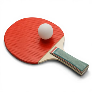 Raqueta de Tenis de Mesa Profesional OEM ODM, Base de Madera Ayous 5 + 2 de Carbono, Empuñadura Horizontal/Recta, Grado Competitivo - Product Image 1