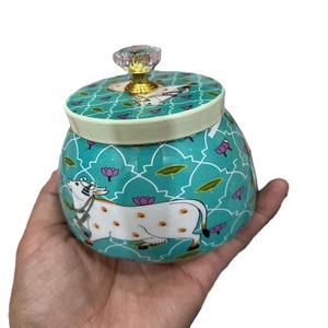 Round Metal Mini <b>Jar</b> With Lid For Cosmetic Storage Durable Metal <b>Small</b> <b>Jar</b> For Kitchen And Travel Use - Product Image 6