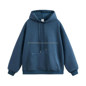 Sweat-shirts pour hommes en coton uni de luxe décontracté avec logo personnalisé 360gsm 450gsm 500gsm, broderie en molleton, sweat-shirts lourds - Product Image 6