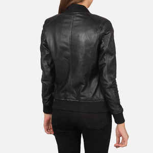 Women Cropped Leather <b>Jacket</b> Trendy Biker Fashion With Smooth <b>Zipper</b> Closure And Soft Inner Comfort - Product Image 2