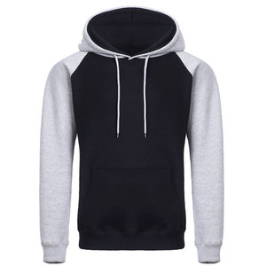 Red <b>Black</b> Raglan Splicing Hoodie Men Regular Fit Cotton/Polyester Custom Print Autumn Warmth <b>Fleece</b> Hoody Street Personality - Product Image 5