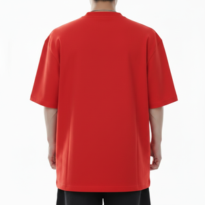 เสื้อยืดโอเวอร์ไซส์ผู้ชายผ้าฝ้าย 100% แบบมีซิปคู่ ตกแต่งตราโครเมียม สไตล์ลำลอง แฟชั่นฤดูร้อน ทรงหลวม สตรีทแวร์ - Product Image 4