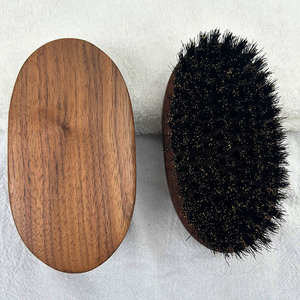 100% Natural Wooden Walnut Wood Shaving <b>Brush</b> for <b>Men</b> Oval Style Beard Care <b>Brush</b> with Boar Bristle Used with <b>Hair</b> <b>Brush</b> - Product Image 5