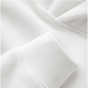 Customize Optic <b>White</b> <b>Mens</b> Oversized Boxy Pullover <b>Hoodie</b> No Drawcord Kangaroo Pocket Heavyweight Cotton Fleece MHOOD-0002 - Product Image 6