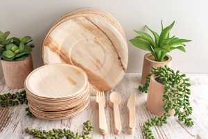 Assiettes jetables en feuilles d'arec en vrac pour hôtels, restaurants, traiteurs et gestion d'événements - Product Image 5