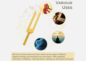 Juego de Diapasones de Alta Calidad de 528 Hz para Reparación del ADN, Sanación, Terapia de Sonido por Vibración y Meditación - Product Image 5