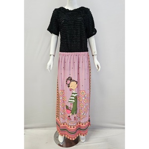 กระโปรงสตรีสั่งทำพิเศษ ลายการ์ตูนและลายดอกไม้ สไตล์ลำลองทรงเอไลน์ สำหรับฤดูใบไม้ผลิ ไซส์พลัส - Product Image 6