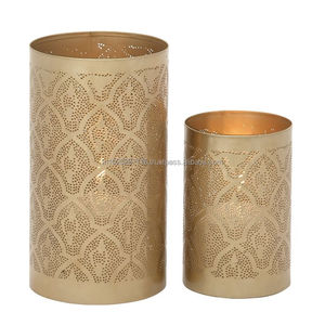 Portavelas votivo de hierro de diseño tradicional con patrón de corte láser creativo para interiores inspirados en etnias o herencia - Product Image 2