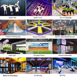 Équipement de parc de trampoline intérieur personnalisé avec <span class=keywords><strong>Ninja</strong></span> Warrior pour parc d'aventure, centre commercial ou centre de divertissement familial - Product Image 5